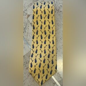 Ralph Lauren Yellow and Blue Golf Bag Tie